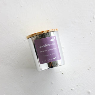 Sparkling Rose Soy Wax Candle - Kala Curry