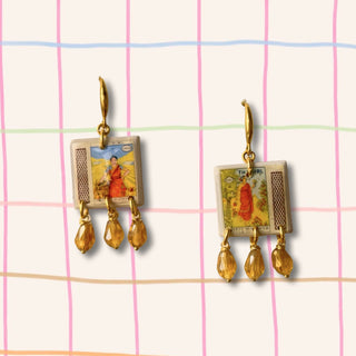 Tea Girl Matchbox - Earrings - Kala Curry