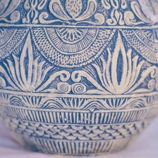 Temple Architecture Round Vase - Kala Curry