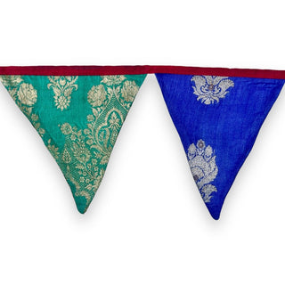 Upcycled Festive Silk Bunting - Kala Curry