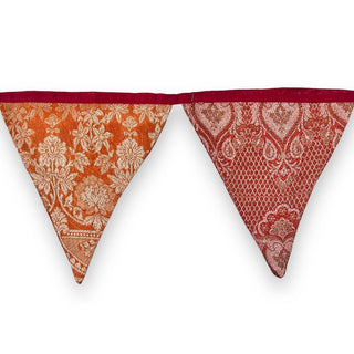 Upcycled Festive Silk Bunting - Kala Curry