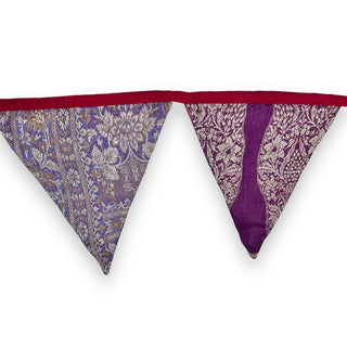 Upcycled Festive Silk Bunting - Kala Curry
