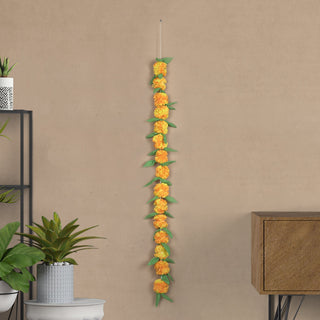 Upcycled Genda/Marigold Cloth Flower Garland String - Kala Curry