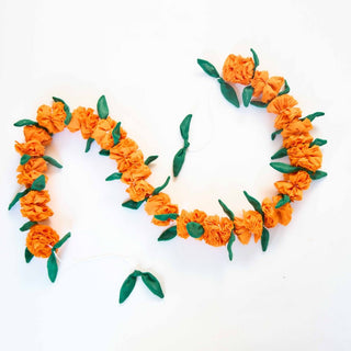 Upcycled Genda/Marigold Cloth Flower Garland String - Kala Curry