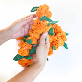 Upcycled Genda/Marigold Cloth Flower Garland String - Kala Curry
