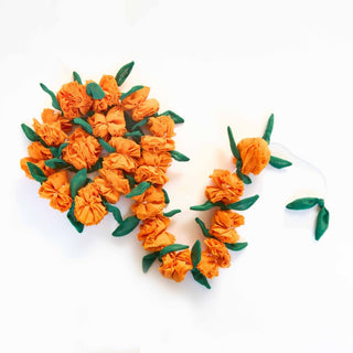 Upcycled Genda/Marigold Cloth Flower Garland String - Kala Curry