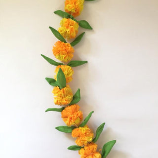 Upcycled Genda/Marigold Cloth Flower Garland String - Kala Curry