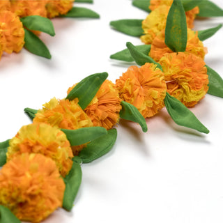 Upcycled Genda/Marigold Cloth Flower Garland String - Kala Curry