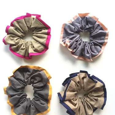 Upcycled Scrunchies (Pack of 4) - Kala Curry