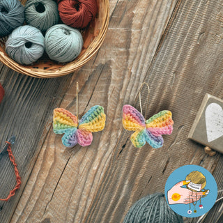 Whimsical Butterfly Crochet Earrings - Kala Curry