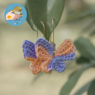 Whimsical Butterfly Crochet Earrings - Kala Curry