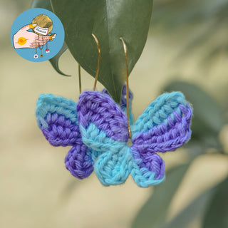 Whimsical Butterfly Crochet Earrings - Kala Curry