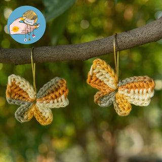 Whimsical Butterfly Crochet Earrings - Kala Curry