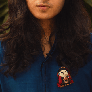 Woman of Kutchh Brooch - Kala Curry